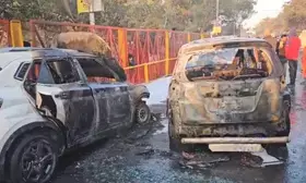 Fire breaks out in two parked vehicles at Maha Kumbh in Prayagraj