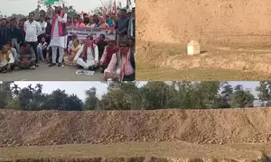 Tripura: Congress protests against Bangladesh embankment