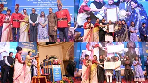 Divyanka Tripathi attends the 15th National Voters Day at Bhopal as chief guest