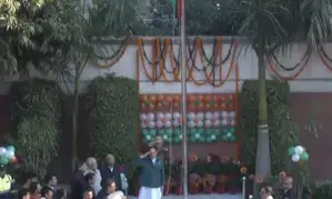 JP Nadda hoists national flag at BJP headquarters on Republic Day