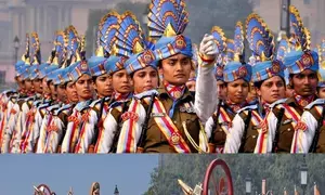 76th Republic Day: Nari Shakti’ in focus as  tableaux cross past Kartavya Path (Ld)