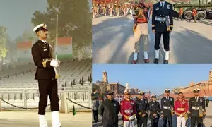 Proud father recalls his days while watching son lead naval contingent during R-Day Parade