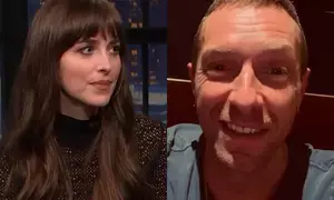 Coldplays Chris Martin & his ladylove Dakota Johnson reach Prayagraj for Mahakumbh 2025 Coldplays Chris Martin & his ladylove Dakota Johnson reach Prayagraj for Mahakumbh 2025