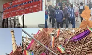 UP: Wooden platform collapses during ‘laddu mahotsav’ at Baghpats Adinath temple, over 50 injured