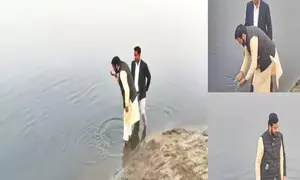 Amid Yamuna poisoning row, Haryana CM sips water from river; escalates attack on AAP