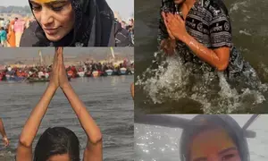 Poonam Pandey seeks redemption with Maha Kumbh dip after death drama controversy