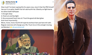 Akshay Kumar extols PM Modi’s call for ‘campaign against obesity’, shares video