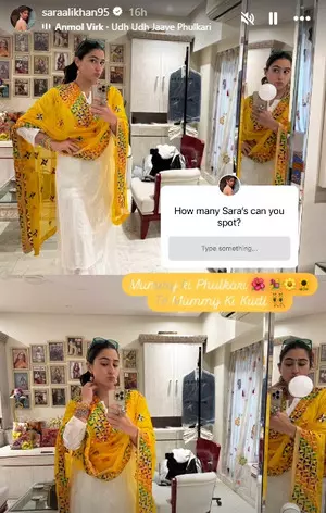 Sara Ali Khan wears her mom’s phulkari Sara Ali Khan wears her mom’s phulkari