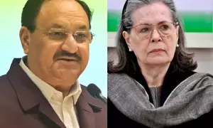 Nadda strongly condemns Sonia Gandhi’s ‘poor thing’ remark for President Murmu