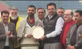 Ranji Trophy: Virat Kohli felicitated by DDCA for playing 100 Test matches for India