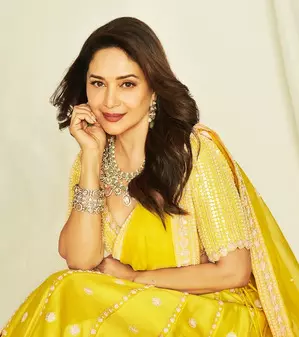 Madhuri Dixit opts for a gorgeous yellow lehenga this Basant Panchami Madhuri Dixit opts for a gorgeous yellow lehenga this Basant Panchami