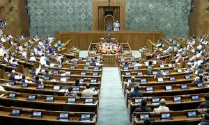 Kumbh pe jawab do: Oppn stages loud protest in Parliament