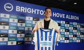 Brighton sign Stefanos Tzimas until 2030, Greek forward to remain at FC Nuremburg on loan
