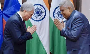 Top Russian lawmaker calls on VP Dhankhar, says India key partner of Russia in Asia