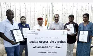 Braille version of Indian Constitution launched in Bluru for visually challenged