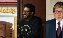 Big B and Abhishek enjoy south Indian delicacy at Cafe Madras Big B and Abhishek enjoy south Indian delicacy at Cafe Madras