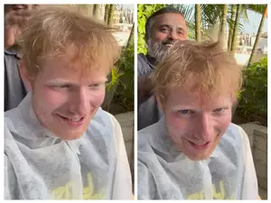 Ed Sheeran enjoys the desi hospitality with a relaxing head champi