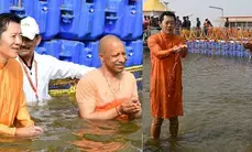 Maha Kumbh: Bhutan King takes holy dip at Sangam with CM Yogi