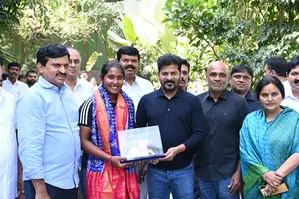 Telangana announced Rs 1 crore reward for U-19 star Gongadi Trisha Telangana announced Rs 1 crore reward for U-19 star Gongadi Trisha