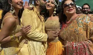 Priyanka shares pictures from haldi ceremony of her brother Siddharth Priyanka shares pictures from haldi ceremony of her brother Siddharth