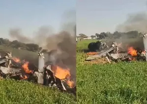 IAF aircraft crashes in Shivpuri, trainee pilots safe IAF aircraft crashes in Shivpuri, trainee pilots safe