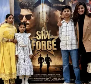 Nimrat Kaur treats her househelp, their kids with special screening of ‘Sky Force’