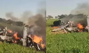 IAF aircraft crashes in Shivpuri, trainee pilots safe