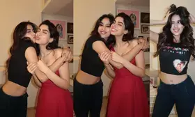 Janhvi Kapoor asks Khushi to wear a t-shirt with her face on it