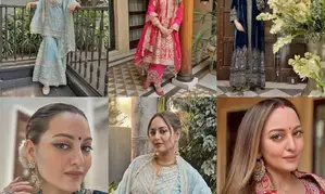 Sonakshi Sinha flaunts her shaadi look in the pink city