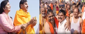 MP CM Mohan Yadav takes holy dip at Triveni Sangam
