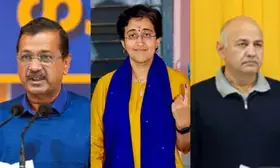 Delhi polls results: Early trends show Kejriwal leading, CM Atishi, Sisodia trailing