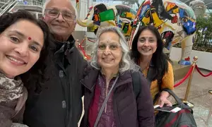 Emotion reunion at Maha Kumbh: Daughters travel from US to fulfil fathers wish of Sangam Snan