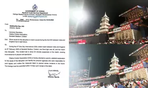 Odisha Cricket Association gets show-cause notice for floodlight failure during Ind vs Eng ODI at Barabati (Ld)
