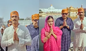 Vicky Kaushal and Rashmika Mandanna seeks blessings at the Golden Temple amidst Chhaava promotions