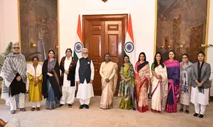 Trinamool MPs meets President Murmu seeking quick approval of Aparajita Bill