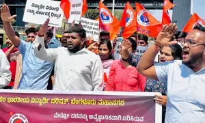 Sixteen ABVP workers booked for protesting against Metro fare hike in Karnataka