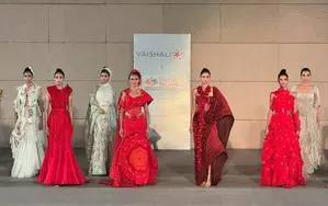 Handloom fashion show at Bharat Tex 2025 attracts buyers from Europe, Australia Handloom fashion show at Bharat Tex 2025 attracts buyers from Europe, Australia