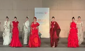Handloom fashion show at Bharat Tex 2025 attracts buyers from Europe, Australia Handloom fashion show at Bharat Tex 2025 attracts buyers from Europe, Australia