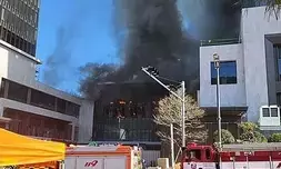 Authorities begin on-site probe into fire at hotel construction site in Busan