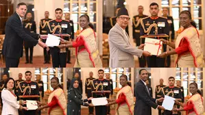 Ambassadors and HCs of Cambodia, Maldives, Somalia, Cuba and Nepal present credentials to President Murmu Ambassadors and HCs of Cambodia, Maldives, Somalia, Cuba and Nepal present credentials to President Murmu