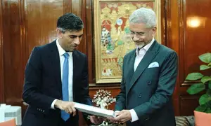 Former UK PM Rishi Sunak calls on EAM Jaishankar in New Delhi