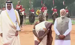 Qatar’s Emir receives ceremonial welcome at Rashtrapati Bhavan