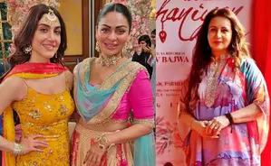 Delbar Arya shoots a wedding song with Poonam Dhillon for Madhaniya