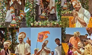 Vicky Kaushal pays respect at the Raigad Fort on Chhatrapati Shivaji Jayanti
