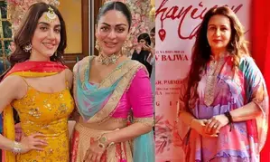 Delbar Arya shoots a wedding song with Poonam Dhillon for Madhaniya