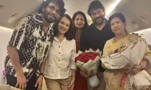 Chiranjeevi celebrates wedding anniversary with wife Surekha while on his way to Dubai