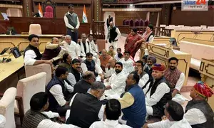 Suspended Congress MLAs make arrangements for bedding in Rajasthan Assembly