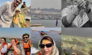 Sonali Bendre and family visit the Maha Kumbh: Little moments, big memories