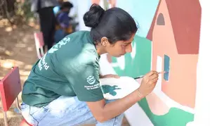 Art for a cause: Group of artists create wall mural on disaster preparedness in Keralas Wayanad