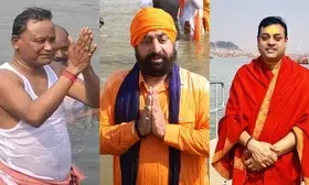 Maha Kumbh: Uttarakhand Guv, Odisha CM take holy dip at Triveni Sangam